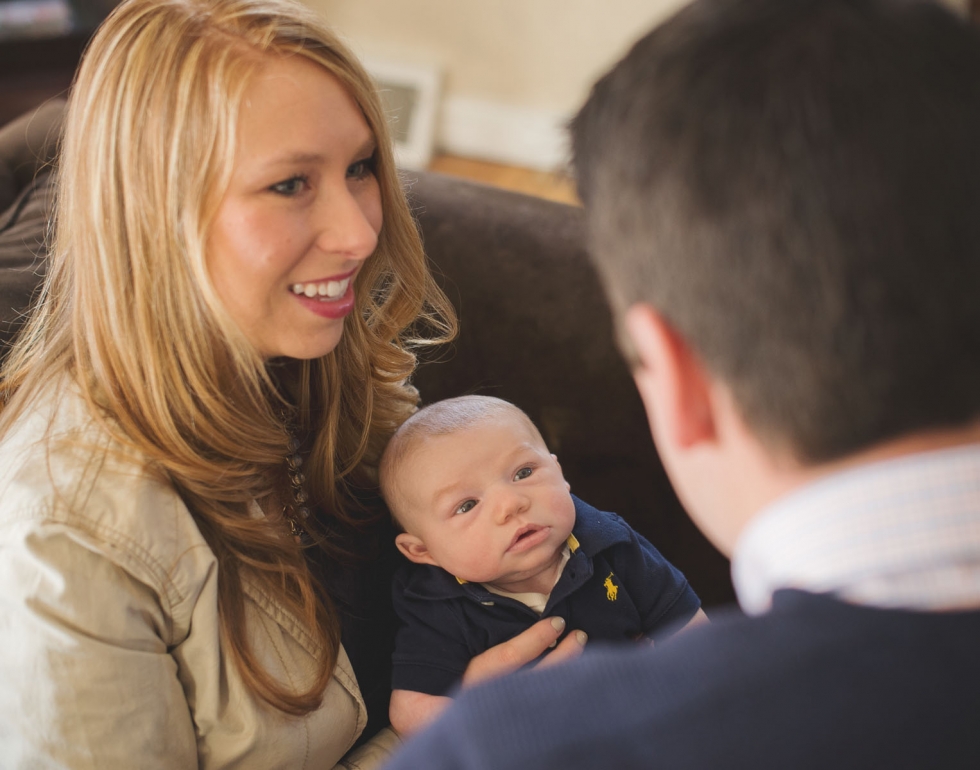 Baby Looking at Dad