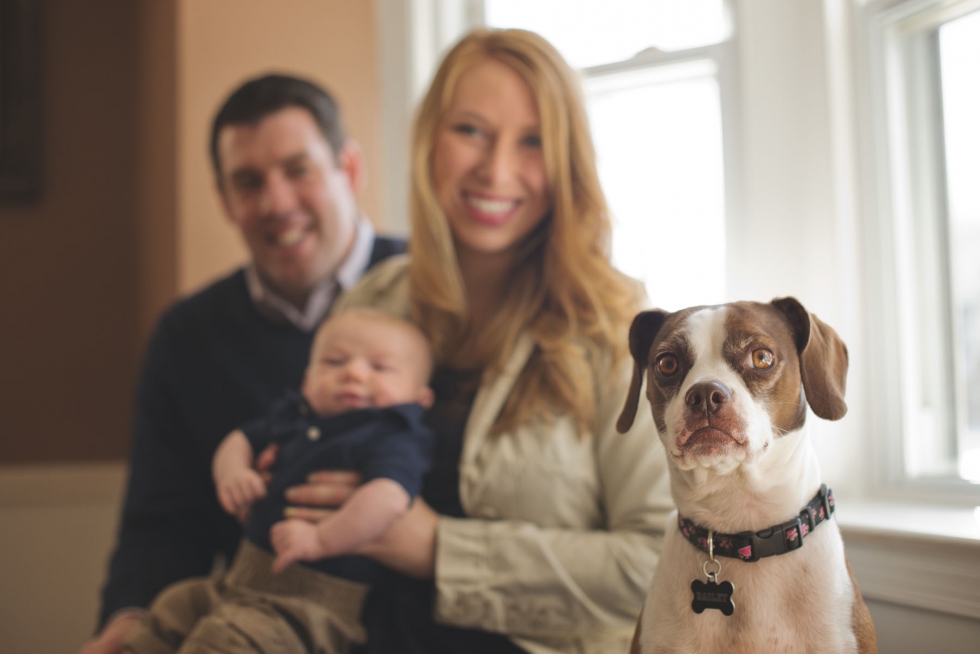 Dog and Family Portrait