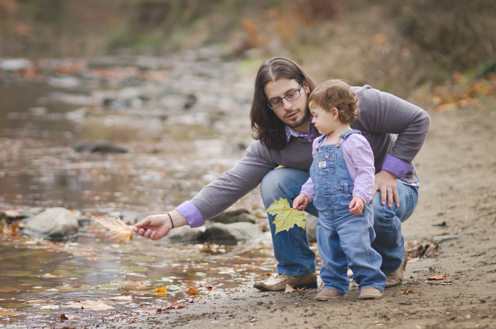 girl with dad cobbs creek park