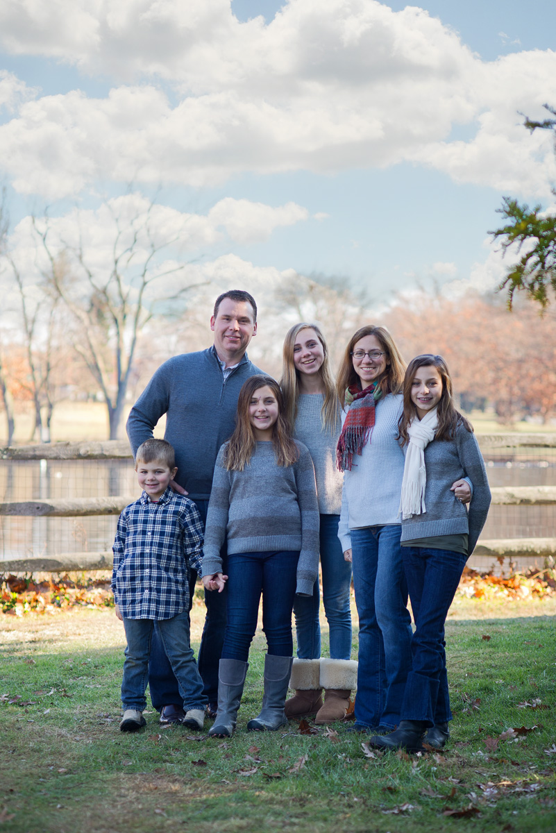 Family portrait by Haverford Duck Pond